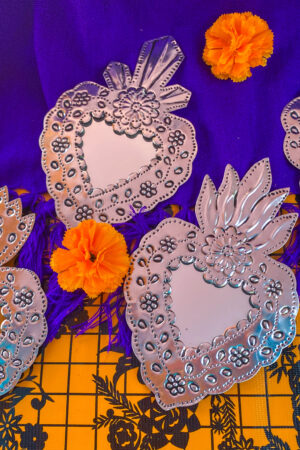 Sacred Heart Tin Mirror