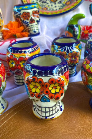 Talavera Skull Shot glass